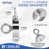 imageDIYMAG Fishing Magnet Kit 800 LBs Strong Double Side Neodymium Fishing Magnets Kit with Case Carring Bag Magnetic Pickup Tool for Yard Nails and Retrieving in RiverDouble Sided With Case
