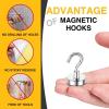imageDIYMAG Magnetic Hooks 30lbs Magnet Hook 2025 Cruise Cabin Ship Essentials Heavy Duty Strong Magnets Refrigerator Fridge Hanging for Classroom Beach Vacation Kitchen Grills Home 60 PackSilver