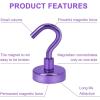 imageDIYMAG Magnetic Hooks 30lbs Magnet Hook 2025 Cruise Cabin Ship Essentials Heavy Duty Strong Magnets Refrigerator Fridge Hanging for Classroom Beach Vacation Kitchen Grills Home 60 PackPurple
