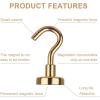 imageDIYMAG Magnetic Hooks 30lbs Magnet Hook 2025 Cruise Cabin Ship Essentials Heavy Duty Strong Magnets Refrigerator Fridge Hanging for Classroom Beach Vacation Kitchen Grills Home 60 PackYellow