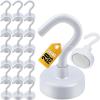 imageDIYMAG Magnetic Hooks 30lbs Magnet Hook 2025 Cruise Cabin Ship Essentials Heavy Duty Strong Magnets Refrigerator Fridge Hanging for Classroom Beach Vacation Kitchen Grills Home 60 PackWhite