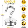imageDIYMAG Magnetic Hooks 30lbs Magnet Hook 2025 Cruise Cabin Ship Essentials Heavy Duty Strong Magnets Refrigerator Fridge Hanging for Classroom Beach Vacation Kitchen Grills Home 60 PackSilver