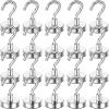 imageDIYMAG Magnetic Hooks 30lbs Magnet Hook 2025 Cruise Cabin Ship Essentials Heavy Duty Strong Magnets Refrigerator Fridge Hanging for Classroom Beach Vacation Kitchen Grills Home 60 PackSilver