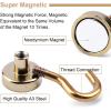 imageDIYMAG Magnetic Hooks 30lbs Magnet Hook 2025 Cruise Cabin Ship Essentials Heavy Duty Strong Magnets Refrigerator Fridge Hanging for Classroom Beach Vacation Kitchen Grills Home 60 PackYellow