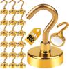imageDIYMAG Magnetic Hooks 30lbs Magnet Hook 2025 Cruise Cabin Ship Essentials Heavy Duty Strong Magnets Refrigerator Fridge Hanging for Classroom Beach Vacation Kitchen Grills Home 60 PackYellow