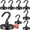 imageDIYMAG Magnetic Hooks 30lbs Magnet Hook 2025 Cruise Cabin Ship Essentials Heavy Duty Strong Magnets Refrigerator Fridge Hanging for Classroom Beach Vacation Kitchen Grills Home 60 PackBlack
