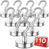 imageDIYMAG Magnetic Hooks 30lbs Magnet Hook 2025 Cruise Cabin Ship Essentials Heavy Duty Strong Magnets Refrigerator Fridge Hanging for Classroom Beach Vacation Kitchen Grills Home 60 PackSilver