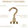 imageDIYMAG Magnetic Hooks 30lbs Magnet Hook 2025 Cruise Cabin Ship Essentials Heavy Duty Strong Magnets Refrigerator Fridge Hanging for Classroom Beach Vacation Kitchen Grills Home 60 PackYellow