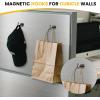 imageDIYMAG Magnetic Hooks 30lbs Magnet Hook 2025 Cruise Cabin Ship Essentials Heavy Duty Strong Magnets Refrigerator Fridge Hanging for Classroom Beach Vacation Kitchen Grills Home 60 PackBlack