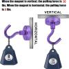 imageDIYMAG Magnetic Hooks 30lbs Magnet Hook 2025 Cruise Cabin Ship Essentials Heavy Duty Strong Magnets Refrigerator Fridge Hanging for Classroom Beach Vacation Kitchen Grills Home 60 PackPurple