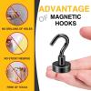 imageDIYMAG Magnetic Hooks 30lbs Magnet Hook 2025 Cruise Cabin Ship Essentials Heavy Duty Strong Magnets Refrigerator Fridge Hanging for Classroom Beach Vacation Kitchen Grills Home 60 PackBlack