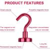 imageDIYMAG Magnetic Hooks 30lbs Magnet Hook 2025 Cruise Cabin Ship Essentials Heavy Duty Strong Magnets Refrigerator Fridge Hanging for Classroom Beach Vacation Kitchen Grills Home 60 PackRed