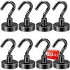 imageDIYMAG Magnetic Hooks 30lbs Magnet Hook 2025 Cruise Cabin Ship Essentials Heavy Duty Strong Magnets Refrigerator Fridge Hanging for Classroom Beach Vacation Kitchen Grills Home 60 PackBlack
