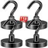 imageDIYMAG Magnetic Hooks 30lbs Magnet Hook 2025 Cruise Cabin Ship Essentials Heavy Duty Strong Magnets Refrigerator Fridge Hanging for Classroom Beach Vacation Kitchen Grills Home 60 PackBlack