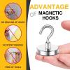 imageDIYMAG Magnetic Hooks 30lbs Magnet Hook 2025 Cruise Cabin Ship Essentials Heavy Duty Strong Magnets Refrigerator Fridge Hanging for Classroom Beach Vacation Kitchen Grills Home 60 PackSilver