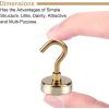 imageDIYMAG Magnetic Hooks 30lbs Magnet Hook 2025 Cruise Cabin Ship Essentials Heavy Duty Strong Magnets Refrigerator Fridge Hanging for Classroom Beach Vacation Kitchen Grills Home 60 PackYellow