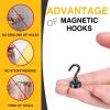 imageDIYMAG Magnetic Hooks 30lbs Magnet Hook 2025 Cruise Cabin Ship Essentials Heavy Duty Strong Magnets Refrigerator Fridge Hanging for Classroom Beach Vacation Kitchen Grills Home 60 PackBlack