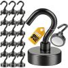 imageDIYMAG Magnetic Hooks 30lbs Magnet Hook 2025 Cruise Cabin Ship Essentials Heavy Duty Strong Magnets Refrigerator Fridge Hanging for Classroom Beach Vacation Kitchen Grills Home 60 PackBlack