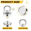 imageDIYMAG Magnetic Hooks 60 lbs27 KG Pulling Force Rare Earth Magnetic Hooks with Countersunk Hole Eyebolt for Home Kitchen Workplace Office and Garage 10 Packs40lbs Magnetic Hooks10P