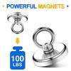 imageDIYMAG Magnetic Hooks 60 lbs27 KG Pulling Force Rare Earth Magnetic Hooks with Countersunk Hole Eyebolt for Home Kitchen Workplace Office and Garage 10 Packs100lbs Magnetic Hooks10P