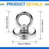 imageDIYMAG Magnetic Hooks 60 lbs27 KG Pulling Force Rare Earth Magnetic Hooks with Countersunk Hole Eyebolt for Home Kitchen Workplace Office and Garage 10 Packs60lbs Magnetic Hooks6P