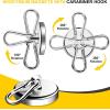 imageDIYMAG Magnetic Hooks 70LBS Heavy Duty Neodymium Magnetism with Swivel Carabiner HookGreat for Your Refrigerator and Other Magnetics Surfaces Pack of 15Swivel Hook 44mm4P