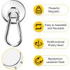 imageDIYMAG Magnetic Hooks 70LBS Heavy Duty Neodymium Magnetism with Swivel Carabiner HookGreat for Your Refrigerator and Other Magnetics Surfaces Pack of 1570LBS15P