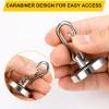 imageDIYMAG Magnetic Hooks 70LBS Heavy Duty Neodymium Magnetism with Swivel Carabiner HookGreat for Your Refrigerator and Other Magnetics Surfaces Pack of 15Swivel Hook 36mm4P
