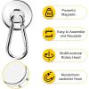 imageDIYMAG Magnetic Hooks 70LBS Heavy Duty Neodymium Magnetism with Swivel Carabiner HookGreat for Your Refrigerator and Other Magnetics Surfaces Pack of 15Swivel Hook 25mm6P