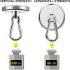 imageDIYMAG Magnetic Hooks 70LBS Heavy Duty Neodymium Magnetism with Swivel Carabiner HookGreat for Your Refrigerator and Other Magnetics Surfaces Pack of 15Swivel Hook 44mm4P