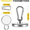 imageDIYMAG Magnetic Hooks 70LBS Heavy Duty Neodymium Magnetism with Swivel Carabiner HookGreat for Your Refrigerator and Other Magnetics Surfaces Pack of 15Swivel Hook 44mm4P
