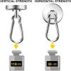 imageDIYMAG Magnetic Hooks 70LBS Heavy Duty Neodymium Magnetism with Swivel Carabiner HookGreat for Your Refrigerator and Other Magnetics Surfaces Pack of 15110LBS15P