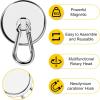 imageDIYMAG Magnetic Hooks 70LBS Heavy Duty Neodymium Magnetism with Swivel Carabiner HookGreat for Your Refrigerator and Other Magnetics Surfaces Pack of 15Swivel Hook 44mm4P