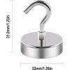 imageDIYMAG Magnetic Hooks for Hanging Cubicle Accessories 30lbs 2025 Cruise Cabin Ship Essentials N52 Magnetic Hook Heavy Duty Strong Magnets Fridge for Classroom Beach Kitchen Grills 10 Pack Black4Pack 118Lbs