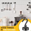 imageDIYMAG Magnetic Hooks for Hanging Cubicle Accessories 30lbs 2025 Cruise Cabin Ship Essentials N52 Magnetic Hook Heavy Duty Strong Magnets Fridge for Classroom Beach Kitchen Grills 10 Pack Black4Pack 80Lbs