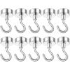 imageDIYMAG Magnetic Hooks for Hanging Cubicle Accessories 30lbs 2025 Cruise Cabin Ship Essentials N52 Magnetic Hook Heavy Duty Strong Magnets Fridge for Classroom Beach Kitchen Grills 10 Pack Black10Pack 30Lbs