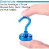 imageDIYMAG Magnetic Hooks110 lb Heavy Duty Strong Magnet with Hook for Hanging Strong Rare Earth Neodymium Magnet Hooks 6 Packs16mm30lbs