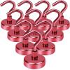 imageDIYMAG Magnetic Hooks110 lb Heavy Duty Strong Magnet with Hook for Hanging Strong Rare Earth Neodymium Magnet Hooks 6 Packs16mm30lbs
