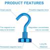 imageDIYMAG Magnetic Hooks110 lb Heavy Duty Strong Magnet with Hook for Hanging Strong Rare Earth Neodymium Magnet Hooks 6 Packs16mm30lbs