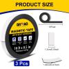 imageDIYMAG Magnetic Tape 10 Feet x 12 Inch 3 Rolls Strong Magnetic Strip with Self Adhesive Flexible Magnet Tape Roll for Lightweight Craft DIY Projects Whiteboards and Fridge Organization3Roll30Ft