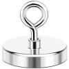 imageDIYMAG Neodymium Fishing Magnets 100lbs Pulling Force Rare Earth Magnet with Countersunk Hole Eyebolt Diameter 142Inch 36mm for Retrieving in River an Magnetic FishingSingle Hole
