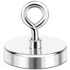 imageDIYMAG Neodymium Fishing Magnets 100lbs Pulling Force Rare Earth Magnet with Countersunk Hole Eyebolt Diameter 142Inch 36mm for Retrieving in River an Magnetic FishingSingle Hole