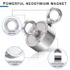 imageDIYMAG Neodymium Fishing Magnets 100lbs Pulling Force Rare Earth Magnet with Countersunk Hole Eyebolt Diameter 142Inch 36mm for Retrieving in River an Magnetic FishingDouble Sided