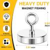 imageDIYMAG Neodymium Fishing Magnets 100lbs Pulling Force Rare Earth Magnet with Countersunk Hole Eyebolt Diameter 142Inch 36mm for Retrieving in River an Magnetic FishingSingle Hole