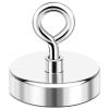 imageDIYMAG Neodymium Fishing Magnets 100lbs Pulling Force Rare Earth Magnet with Countersunk Hole Eyebolt Diameter 142Inch 36mm for Retrieving in River an Magnetic FishingSingle Hole