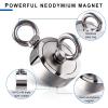 imageDIYMAG Neodymium Fishing Magnets 100lbs Pulling Force Rare Earth Magnet with Countersunk Hole Eyebolt Diameter 142Inch 36mm for Retrieving in River an Magnetic FishingSilver