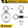imageDIYMAG Neodymium Fishing Magnets 100lbs Pulling Force Rare Earth Magnet with Countersunk Hole Eyebolt Diameter 142Inch 36mm for Retrieving in River an Magnetic FishingDouble Sided With Bag