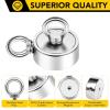 imageDIYMAG Neodymium Fishing Magnets 100lbs Pulling Force Rare Earth Magnet with Countersunk Hole Eyebolt Diameter 142Inch 36mm for Retrieving in River an Magnetic FishingDouble Sided With Bag