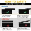 imageDIYMAG Neodymium Magnets Strip Heavy Duty Rectangular Magnet for Crafts Tool Storage Fridge DIY Office039quot x 019quot x 007quot Pack of 120Black