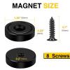 imageDIYMAG Neodymium Round Base Cup Magnet Strong Rare Earth Magnets with Heavy Duty Countersunk Hole and Stainless Screws for Refrigerator Magnetic Office Craft SilverBlack
